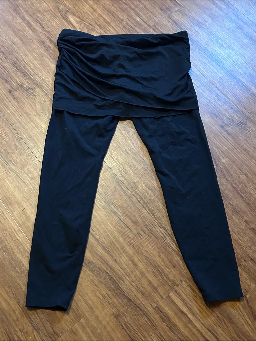 CAbi Black Fold-Over Waist Leggings L